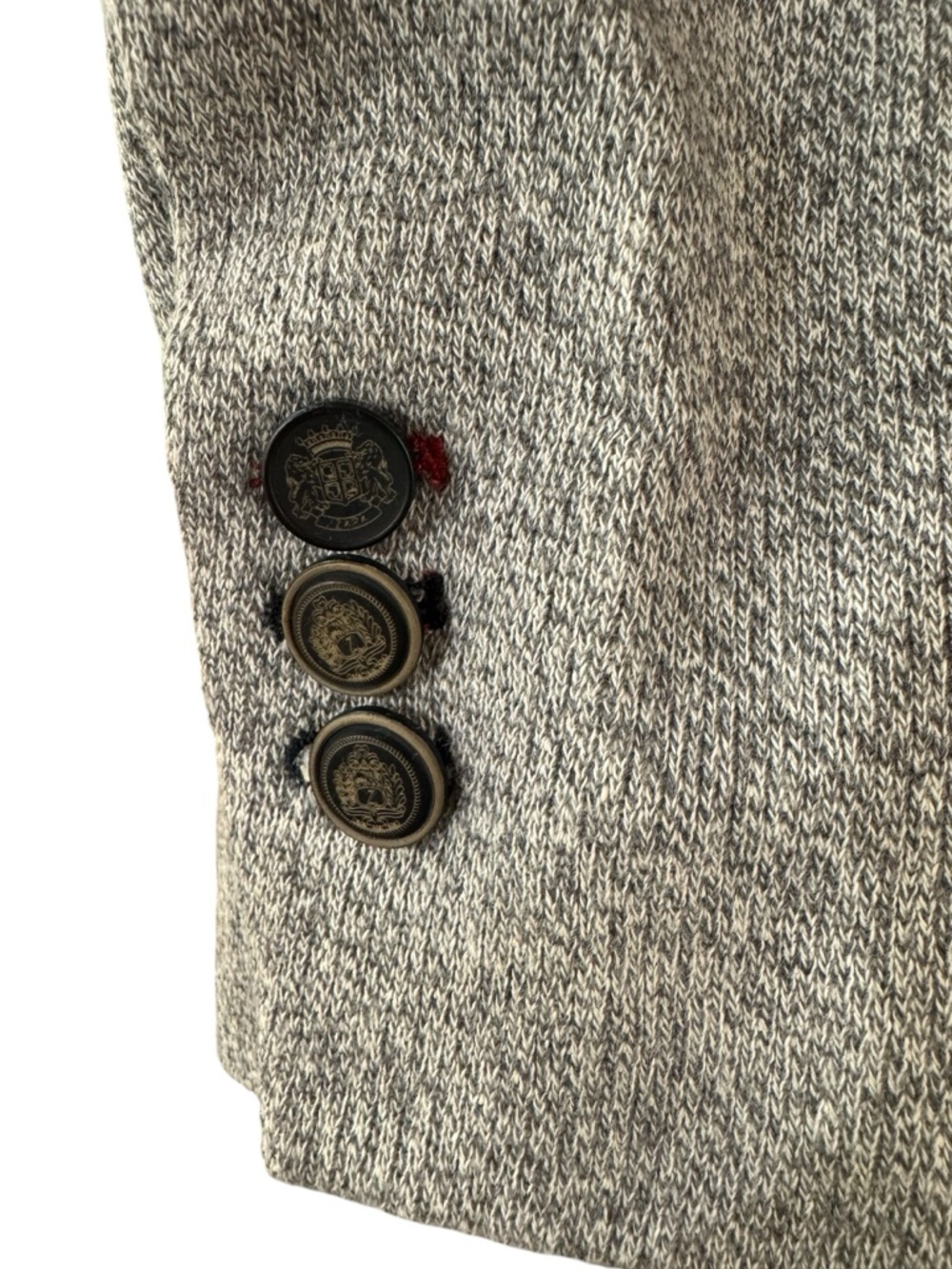 Zara Light Gray Cotton Tweed Women's Blazer Jacket - XS - Picture 3 of 6